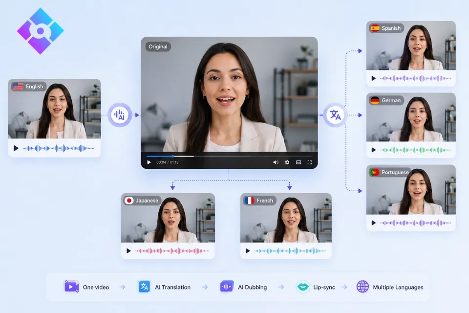 AI video translation workflow for multilingual content