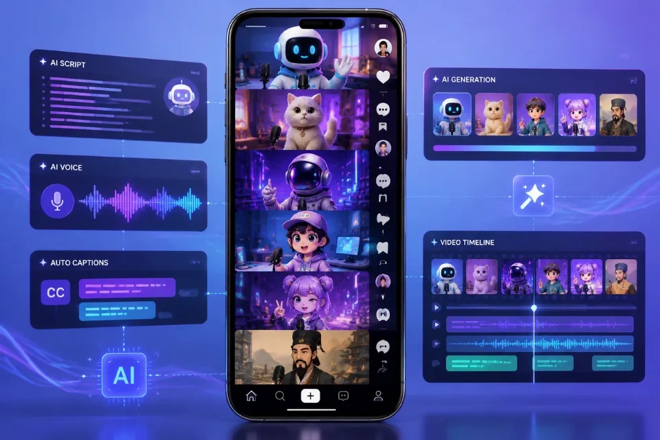 Faceless TikTok content created with AI without appearing on camera
